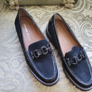 Donald J. Pliner Black Suede Loafers